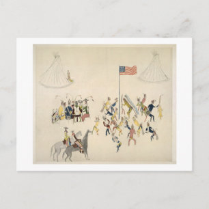 Shoshone dance participated in only by men (pigmen postcard