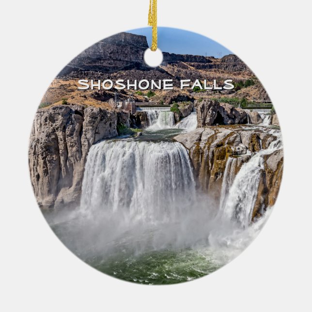 Shoshone Falls, ID Ceramic Tree Decoration (Back)