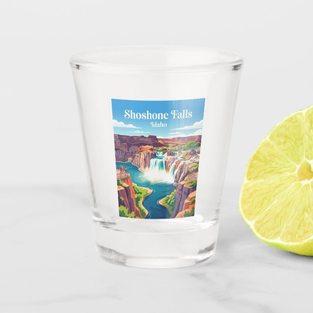 Shoshone Falls Idaho Shot Glass (Front)