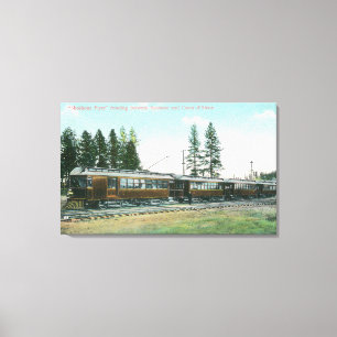 Shoshone Flyer Train off to Spokane Canvas Print