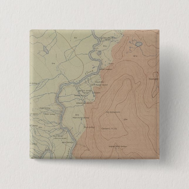 Shoshone Geyser Basin 15 Cm Square Badge (Front)