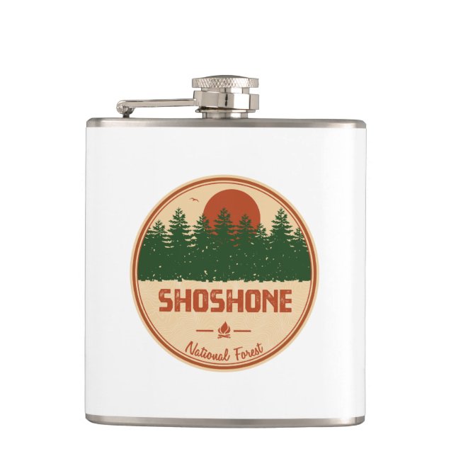 Shoshone National Forest Hip Flask (Front)