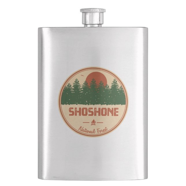 Shoshone National Forest Hip Flask (Front)
