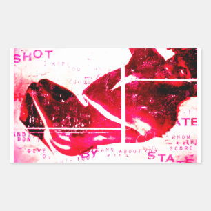 shot by state poster rectangular sticker