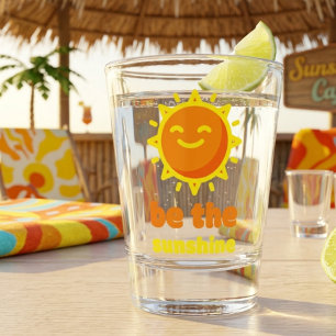 Shot Glass Be The Sunshine Sun Clear Glass