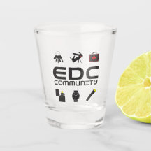 Shot Glass - EDCC logo in black w/colours
