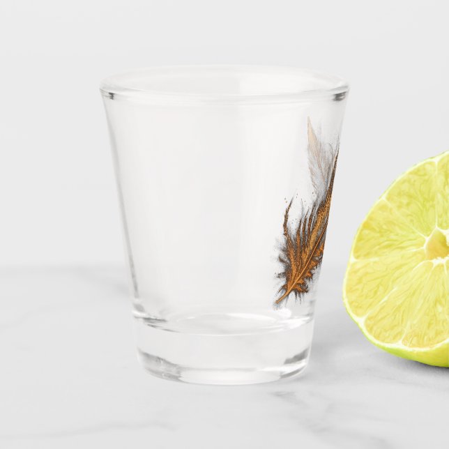 Shot glass - Golden Feather (Left)