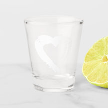 Shot Glass Moon Heart 