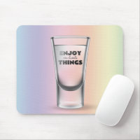 Shot Glass On Rainbow Background