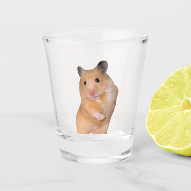 Shot Glass Peace Hamster Meme (Front)