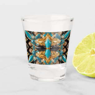 Shot glass with Bahamas Colours