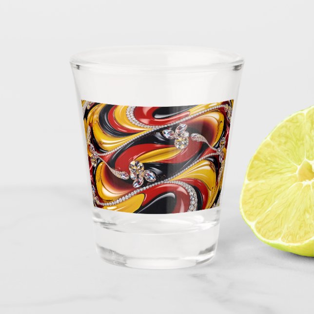 Shot glass with Belgian Colours (Front)