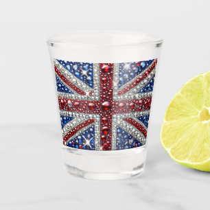 Shot glass with British Colours