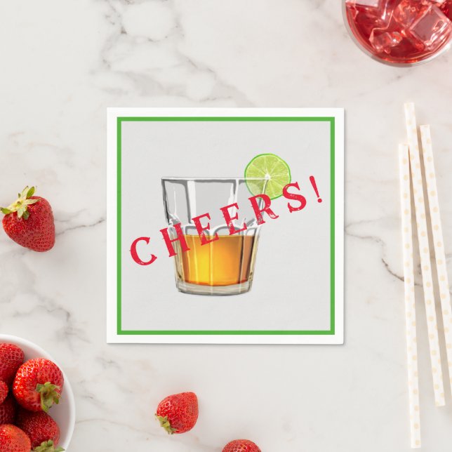 Shot glass with lime  napkin (Insitu)