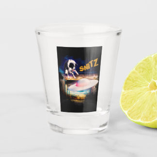 Shot glass with Snitz from Bob's Saucer Repair