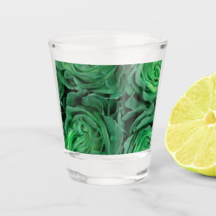 Shot Glasses - Green Roses