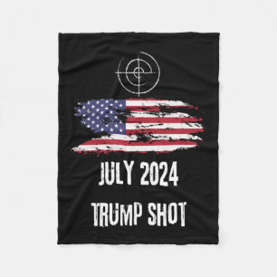 Shot July 2024 Usa America  Fleece Blanket