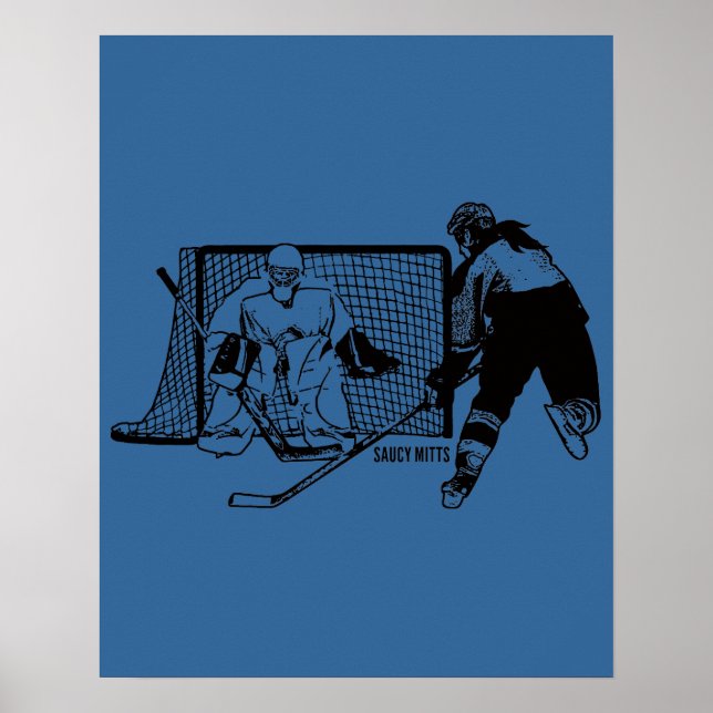 Shot On Net Hockey (female) Poster (Front)