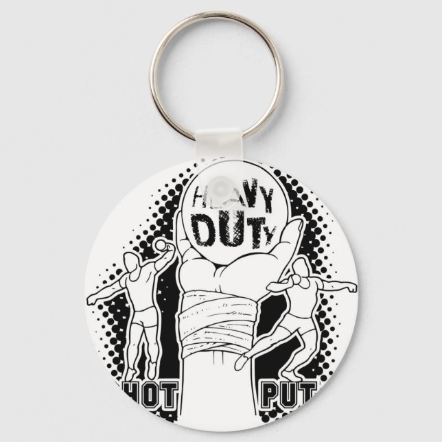 shot put 1.jpg key ring (Front)