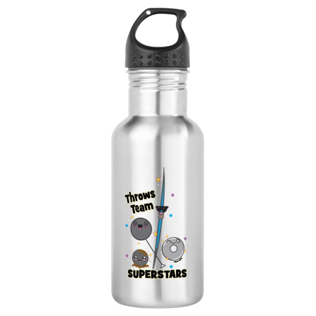Shot Put Discus Hammer Javelin Throw Fun Gift 532 Ml Water Bottle (Front)