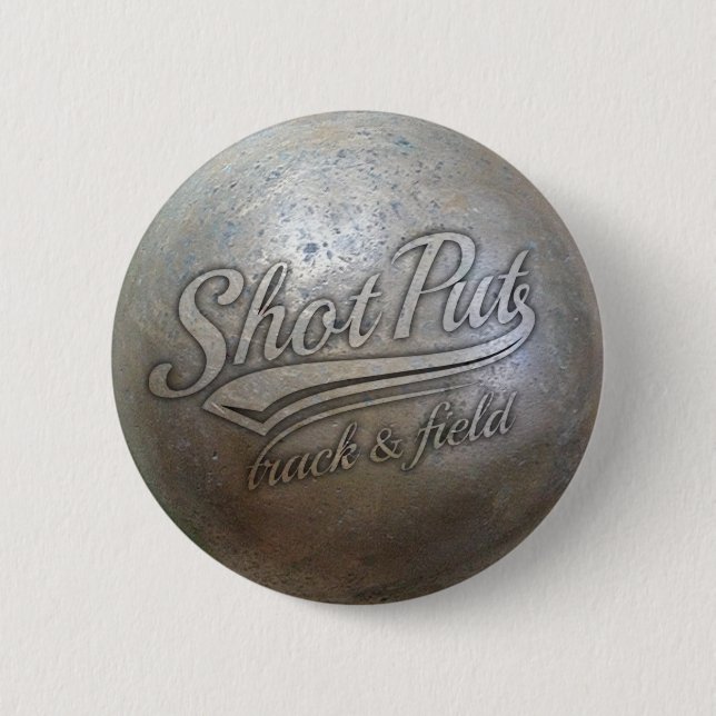 shot put implement 6 cm round badge (Front)