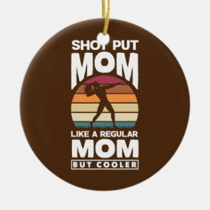 Shot Put Putter Track and Field Shot Put Mum  Ceramic Tree Decoration