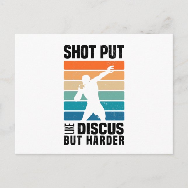 Shot Put Sports | Shot Putter Funny Sayings Gifts Postcard (Front)