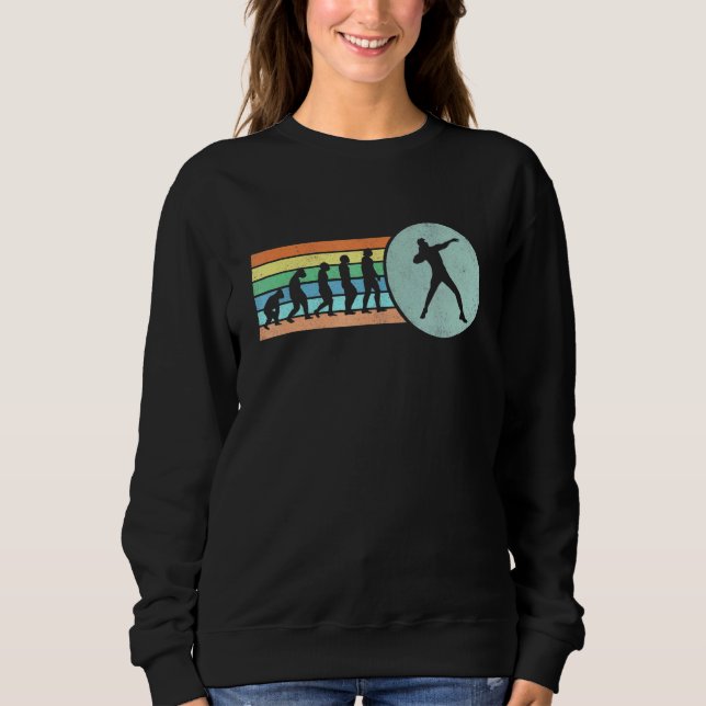 Shot Put Throw Athelte Retro Evolution Track And F Sweatshirt (Front)