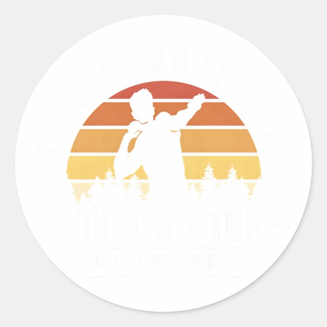 Shot Put Track And Field Throwing Classic Round Sticker (Front)