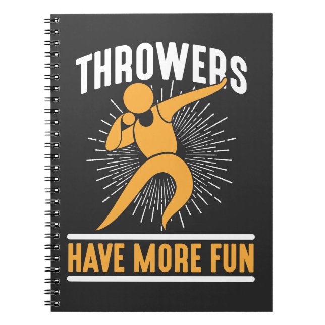 Shot Putting Track and Field Shot Put Thrower Notebook (Front)