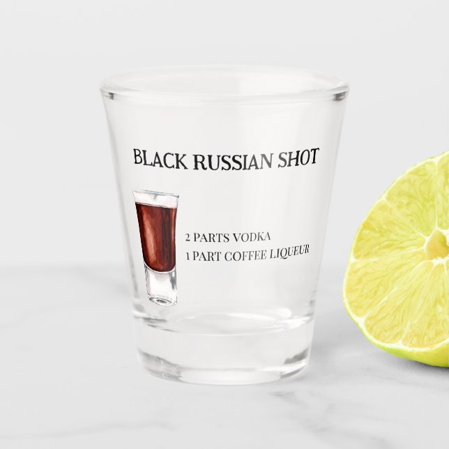 Shot Recipe Black Russian party  Glass (Front)