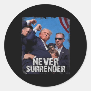 Shot Shirt 2024 Rally - Never Surrender Classic Round Sticker