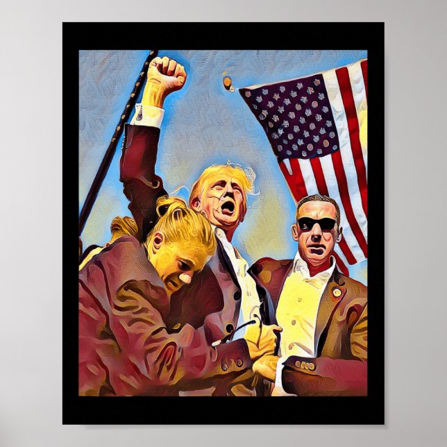 Shot Trump Fight  Poster (Front)
