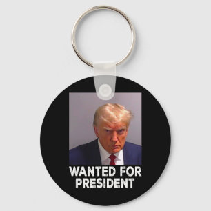 Shot Trump Wanted For President 2024  Key Ring