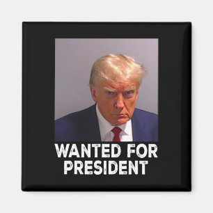 Shot Trump Wanted For President 2024 Magnet