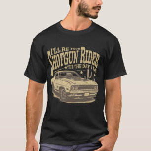 Shotgun Rider Til Death Retro Muscle Car T-Shirt