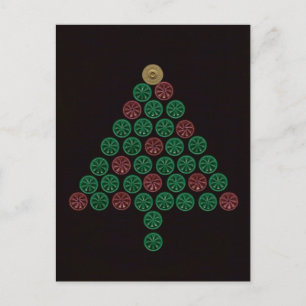 Shotgun Shell Christmas Tree Holiday Postcard