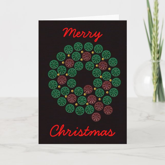 Shotgun Shell Wreath Holiday Card (Front)