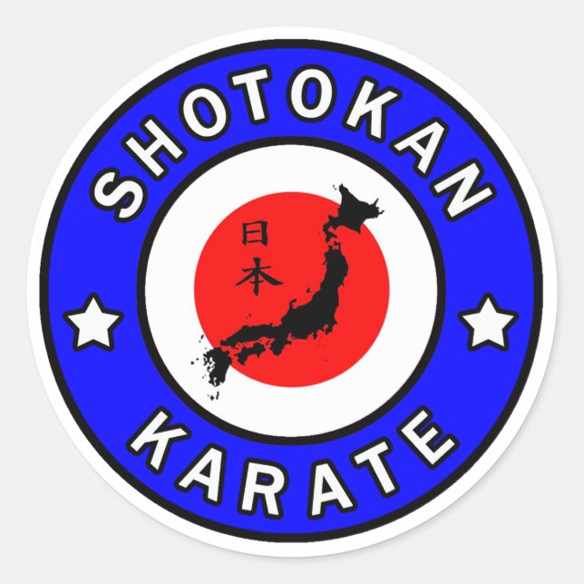 Shotokan Karate Classic Round Sticker (Front)