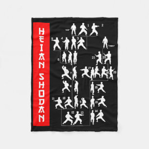 Shotokan Karate Heian Shodan Martial Arts Dojo Tra Fleece Blanket
