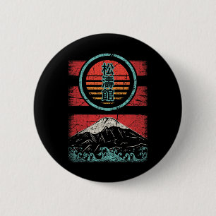Shotokan Karate Kanji Retro 80s Style 6 Cm Round Badge