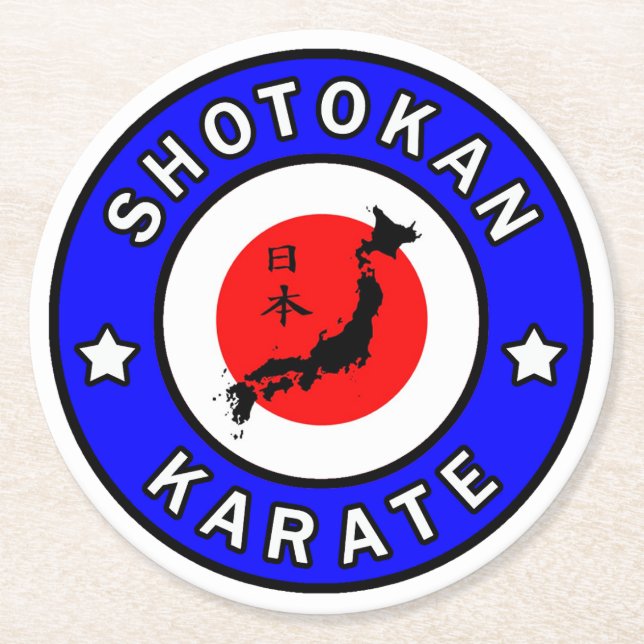 Shotokan Karate Round Paper Coaster (Front)