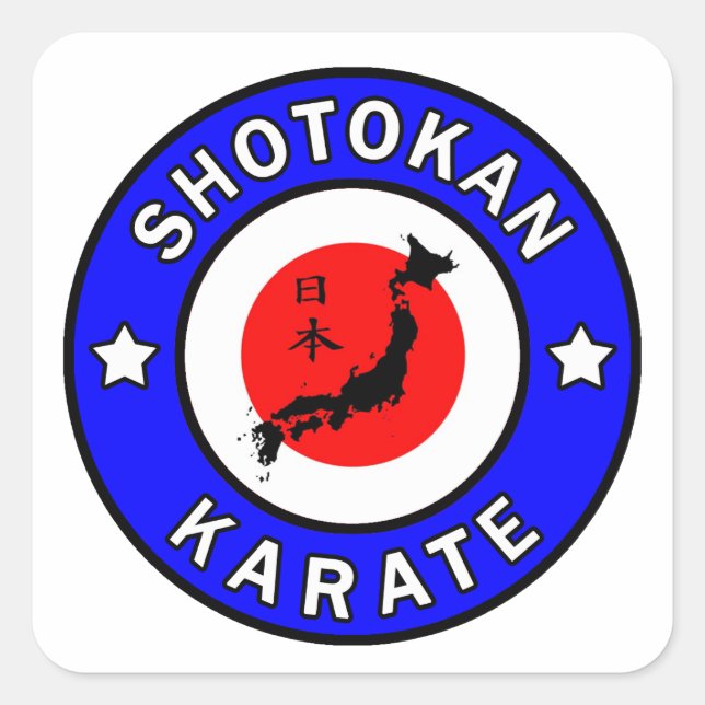 Shotokan Karate Square Sticker (Front)
