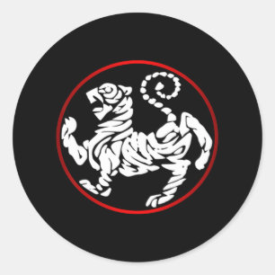Shotokan Karate Tiger Martial Arts Classic Round Sticker