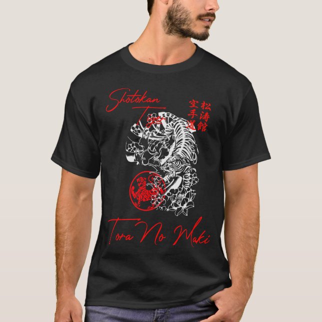 Shotokan Karate Tiger Spirit T-Shirt Martial Arts (Front)