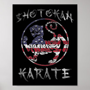 Shotokan Karate Tiger Symbol Usa Squad Martial Art Poster