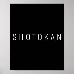 Shotokan Karate Uniform Karate Outfit Modern Font  Poster