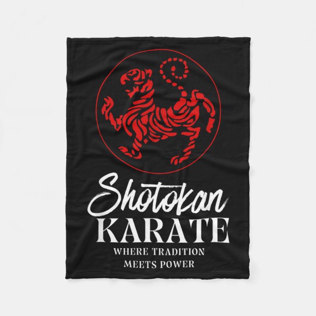 Shotokan Karate Where Tradition Meets Power Fleece Blanket (Front)
