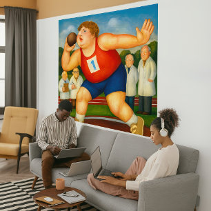 Shotput - Large Wrapped Canvas Art Print