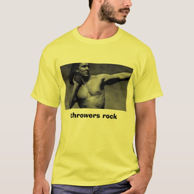 shotput, throwers rock T-Shirt (Front)